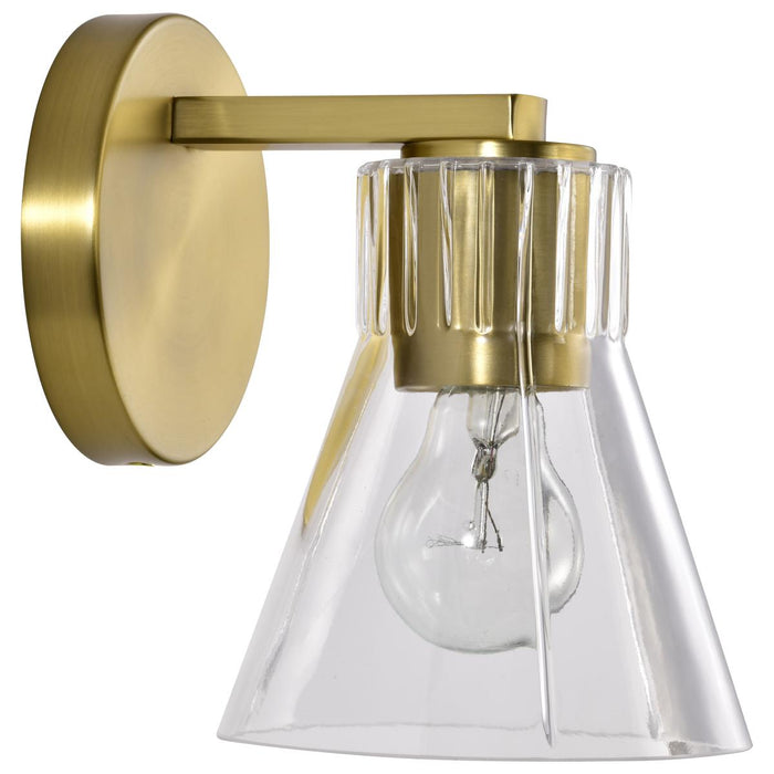 SATCO/NUVO Gianna 1-Light Vanity Vintage Brass Finish Clear Glass (60-8341)