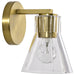 SATCO/NUVO Gianna 1-Light Vanity Vintage Brass Finish Clear Glass (60-8341)