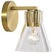 SATCO/NUVO Gianna 1-Light Vanity Vintage Brass Finish Clear Glass (60-8341)