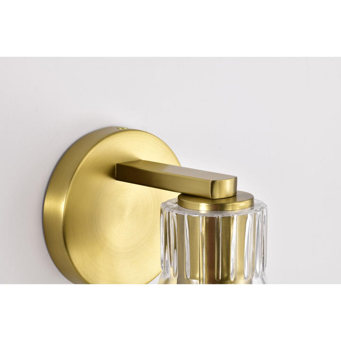 SATCO/NUVO Gianna 1-Light Vanity Vintage Brass Finish Clear Glass (60-8341)