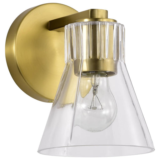 SATCO/NUVO Gianna 1-Light Vanity Vintage Brass Finish Clear Glass (60-8341)