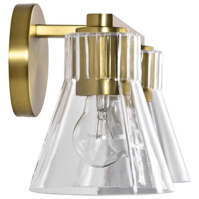 SATCO/NUVO Gianna 2-Light Vanity Vintage Brass Finish Clear Glass (60-8342)