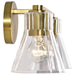 SATCO/NUVO Gianna 2-Light Vanity Vintage Brass Finish Clear Glass (60-8342)