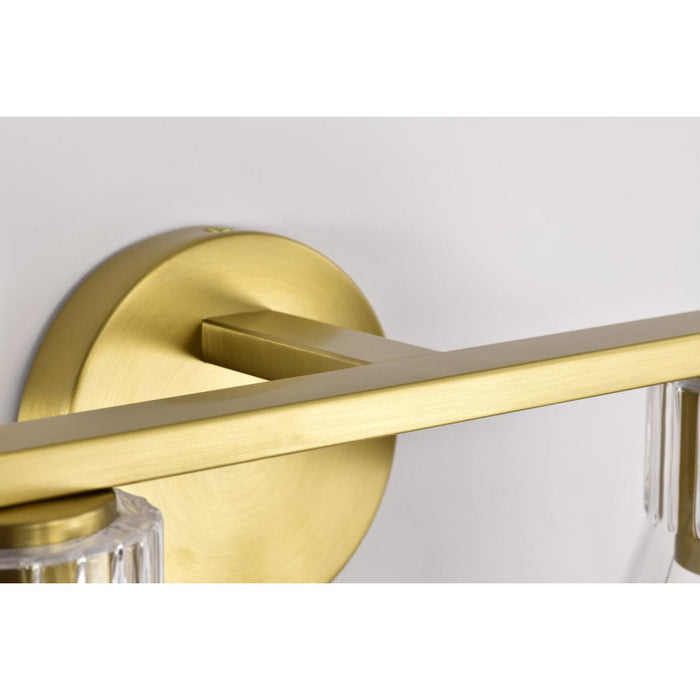 SATCO/NUVO Gianna 2-Light Vanity Vintage Brass Finish Clear Glass (60-8342)