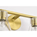 SATCO/NUVO Gianna 2-Light Vanity Vintage Brass Finish Clear Glass (60-8342)