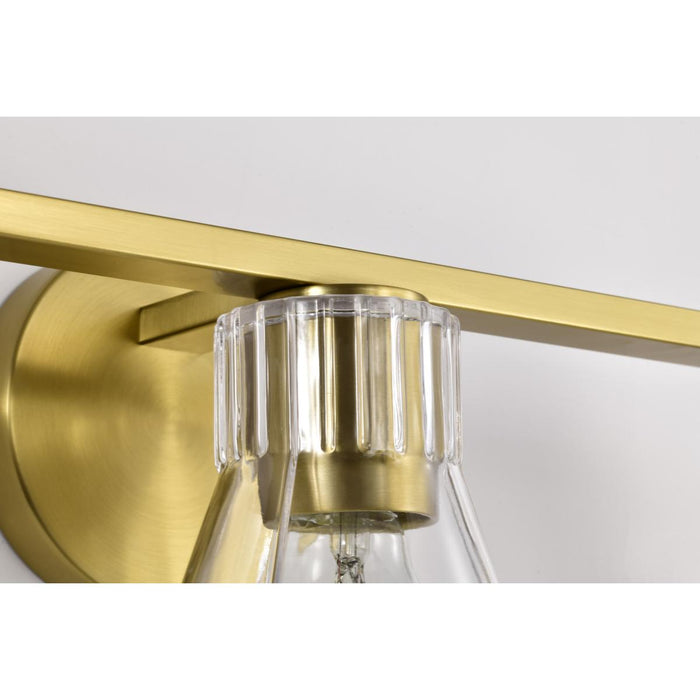 SATCO/NUVO Gianna 3-Light Vanity Vintage Brass Finish Clear Glass (60-8343)