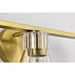 SATCO/NUVO Gianna 3-Light Vanity Vintage Brass Finish Clear Glass (60-8343)