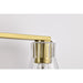 SATCO/NUVO Gianna 3-Light Vanity Vintage Brass Finish Clear Glass (60-8343)