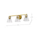 SATCO/NUVO Gianna 3-Light Vanity Vintage Brass Finish Clear Glass (60-8343)