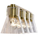SATCO/NUVO Gianna 4-Light Vanity Vintage Brass Finish Clear Glass (60-8344)