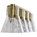 SATCO/NUVO Gianna 4-Light Vanity Vintage Brass Finish Clear Glass (60-8344)