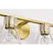 SATCO/NUVO Gianna 4-Light Vanity Vintage Brass Finish Clear Glass (60-8344)