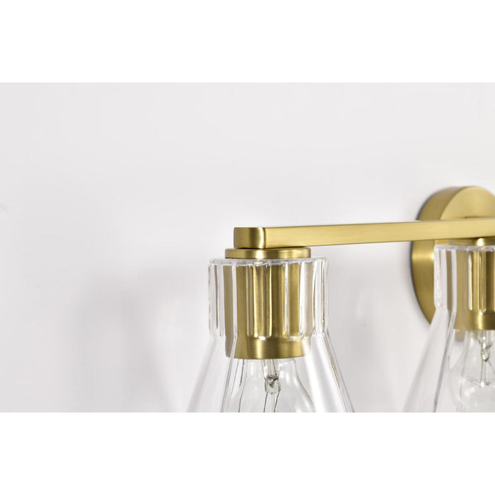SATCO/NUVO Gianna 4-Light Vanity Vintage Brass Finish Clear Glass (60-8344)