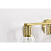SATCO/NUVO Gianna 4-Light Vanity Vintage Brass Finish Clear Glass (60-8344)