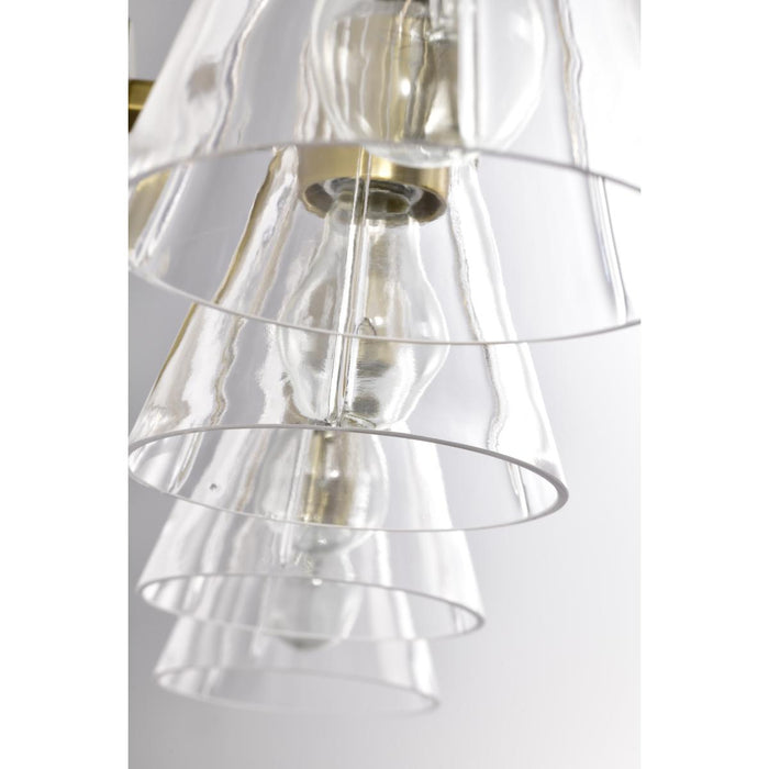 SATCO/NUVO Gianna 4-Light Vanity Vintage Brass Finish Clear Glass (60-8344)
