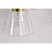 SATCO/NUVO Gianna 4-Light Vanity Vintage Brass Finish Clear Glass (60-8344)