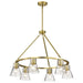 SATCO/NUVO Gianna 6-Light Chandelier Vintage Brass Finish Clear Glass (60-8345)