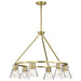 SATCO/NUVO Gianna 6-Light Chandelier Vintage Brass Finish Clear Glass (60-8345)