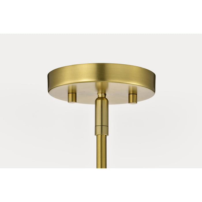 SATCO/NUVO Gianna 6-Light Chandelier Vintage Brass Finish Clear Glass (60-8345)