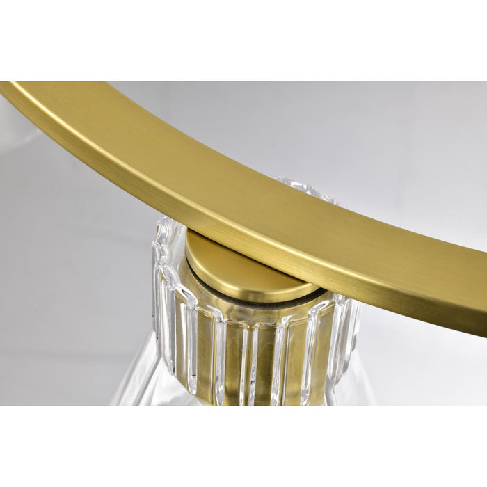 SATCO/NUVO Gianna 6-Light Chandelier Vintage Brass Finish Clear Glass (60-8345)