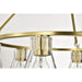 SATCO/NUVO Gianna 6-Light Chandelier Vintage Brass Finish Clear Glass (60-8345)
