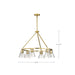 SATCO/NUVO Gianna 6-Light Chandelier Vintage Brass Finish Clear Glass (60-8345)