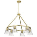 SATCO/NUVO Gianna 6-Light Chandelier Vintage Brass Finish Clear Glass (60-8345)