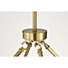 SATCO/NUVO Gianna 8-Light Chandelier Vintage Brass Finish Clear Glass (60-8346)