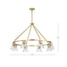 SATCO/NUVO Gianna 8-Light Chandelier Vintage Brass Finish Clear Glass (60-8346)