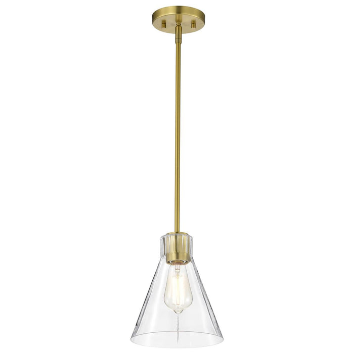 SATCO/NUVO Gianna Mini Pendant Vintage Brass Finish Clear Glass (60-8347)