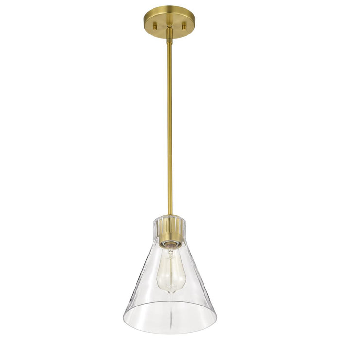 SATCO/NUVO Gianna Mini Pendant Vintage Brass Finish Clear Glass (60-8347)