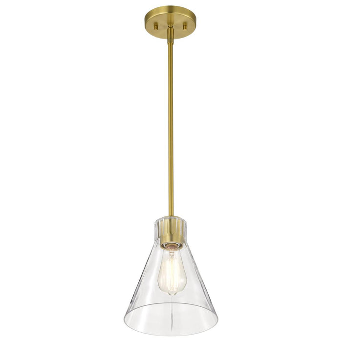 SATCO/NUVO Gianna Mini Pendant Vintage Brass Finish Clear Glass (60-8347)
