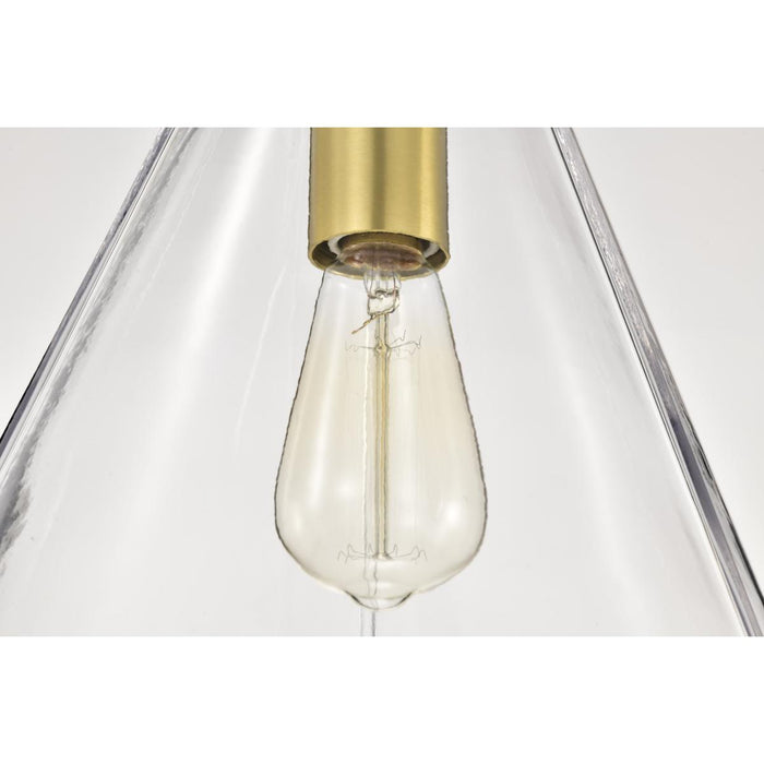SATCO/NUVO Gianna Mini Pendant Vintage Brass Finish Clear Glass (60-8347)