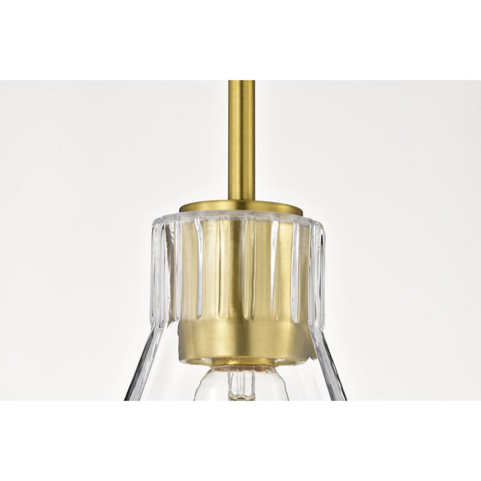 SATCO/NUVO Gianna Mini Pendant Vintage Brass Finish Clear Glass (60-8347)