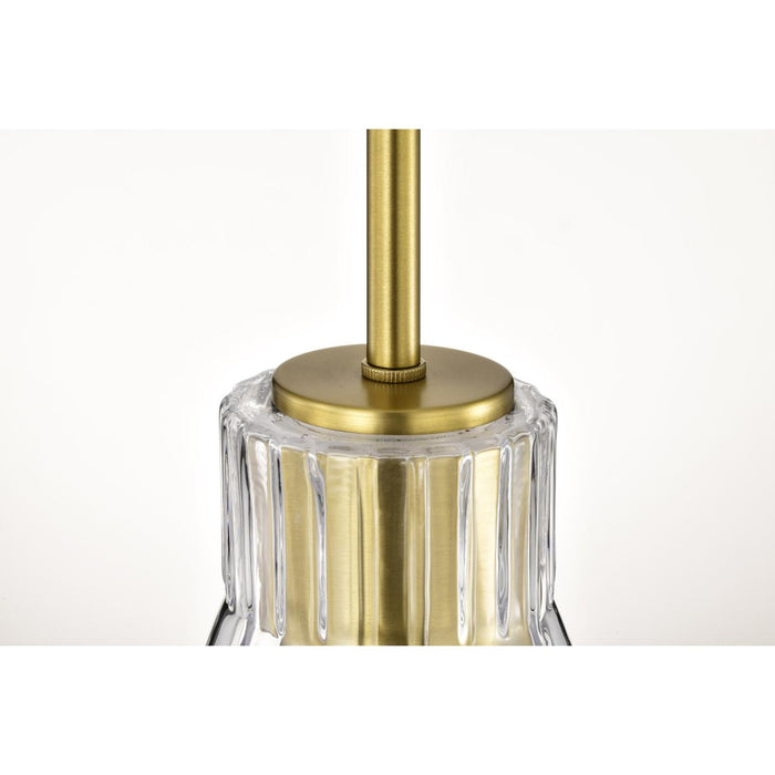 SATCO/NUVO Gianna Mini Pendant Vintage Brass Finish Clear Glass (60-8347)