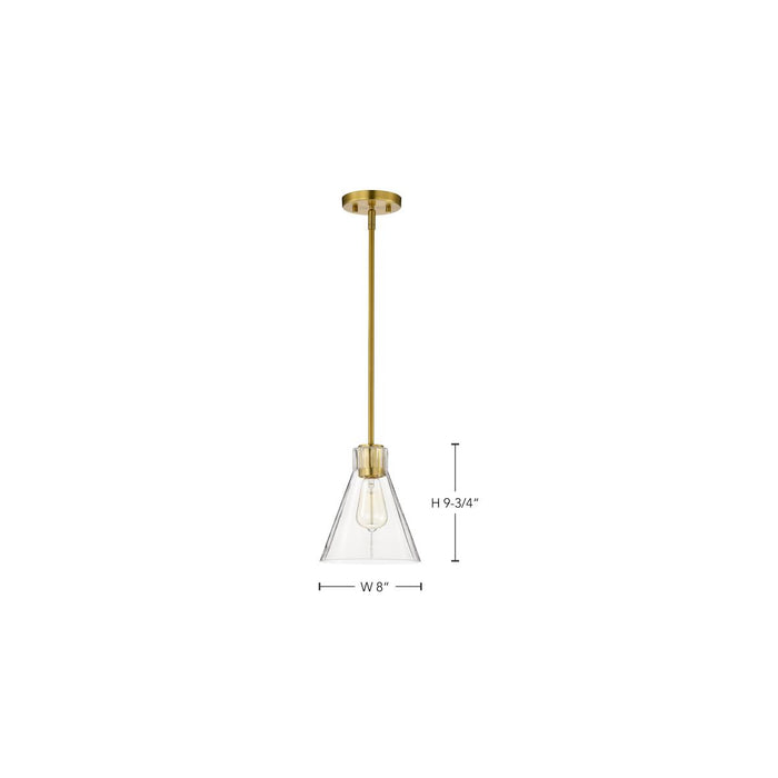 SATCO/NUVO Gianna Mini Pendant Vintage Brass Finish Clear Glass (60-8347)