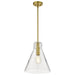 SATCO/NUVO Gianna 1-Light Medium Pendant Vintage Brass Finish Clear Glass (60-8348)