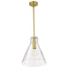 SATCO/NUVO Gianna 1-Light Medium Pendant Vintage Brass Finish Clear Glass (60-8348)