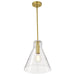 SATCO/NUVO Gianna 1-Light Medium Pendant Vintage Brass Finish Clear Glass (60-8348)