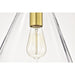 SATCO/NUVO Gianna 1-Light Medium Pendant Vintage Brass Finish Clear Glass (60-8348)