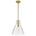 SATCO/NUVO Gianna 1-Light Medium Pendant Vintage Brass Finish Clear Glass (60-8348)