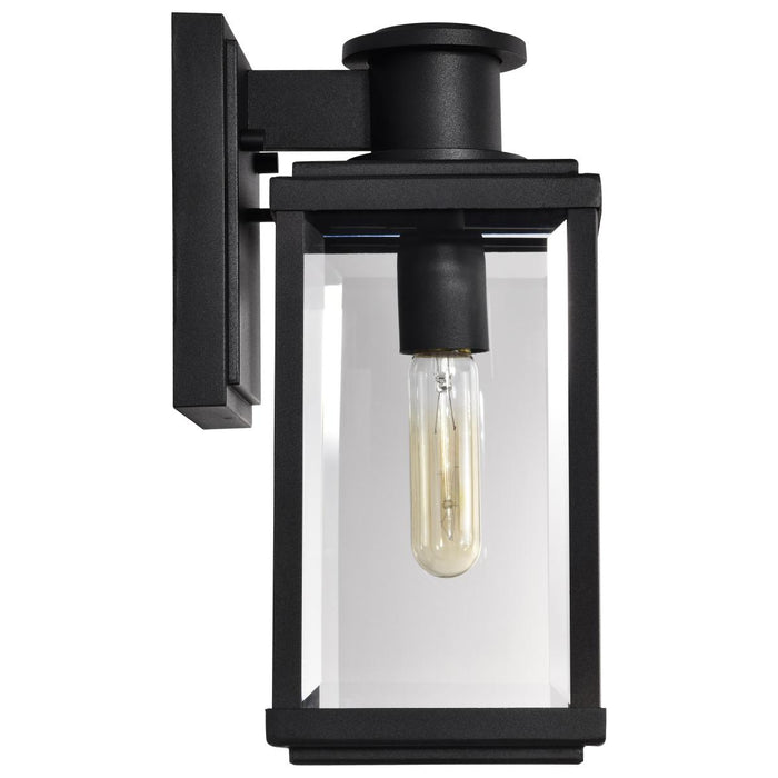 SATCO/NUVO Luca Small Outdoor Lantern Sand Black Finish Clear Beveled Glass (60-8510)