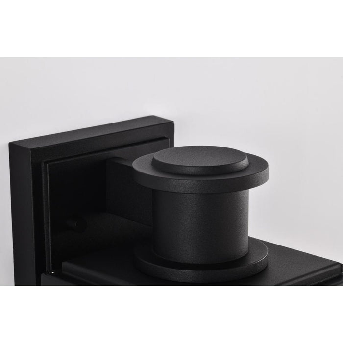 SATCO/NUVO Luca Small Outdoor Lantern Sand Black Finish Clear Beveled Glass (60-8510)