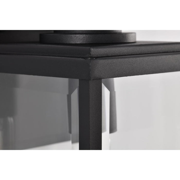 SATCO/NUVO Luca Small Outdoor Lantern Sand Black Finish Clear Beveled Glass (60-8510)