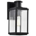 SATCO/NUVO Luca Small Outdoor Lantern Sand Black Finish Clear Beveled Glass (60-8510)