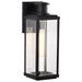SATCO/NUVO Luca Medium Outdoor Lantern Sand Black Finish Clear Beveled Glass (60-8511)