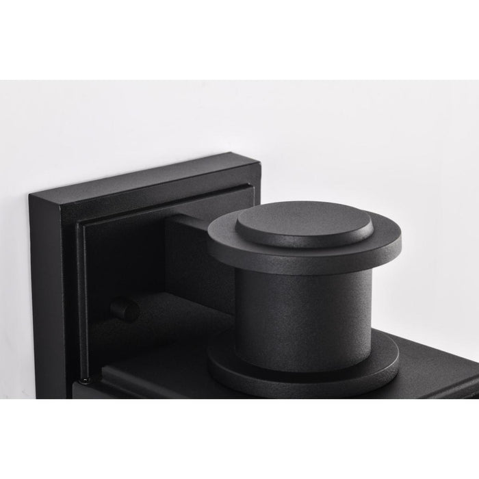 SATCO/NUVO Luca Medium Outdoor Lantern Sand Black Finish Clear Beveled Glass (60-8511)