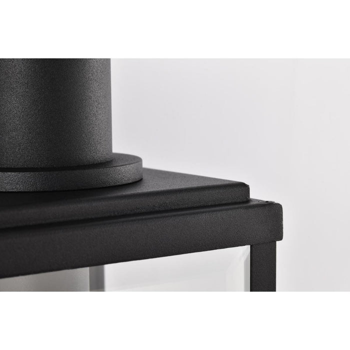 SATCO/NUVO Luca Medium Outdoor Lantern Sand Black Finish Clear Beveled Glass (60-8511)