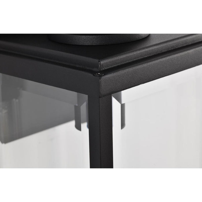 SATCO/NUVO Luca Medium Outdoor Lantern Sand Black Finish Clear Beveled Glass (60-8511)
