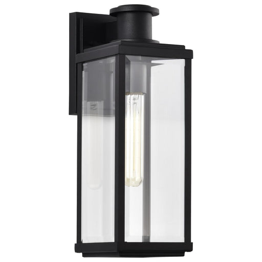 SATCO/NUVO Luca Medium Outdoor Lantern Sand Black Finish Clear Beveled Glass (60-8511)
